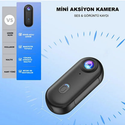 4K Aksiyon Kamerası – Su Geçirmez, Geniş Açı Lens, Tüm Montaj Aksesuarları Dahil