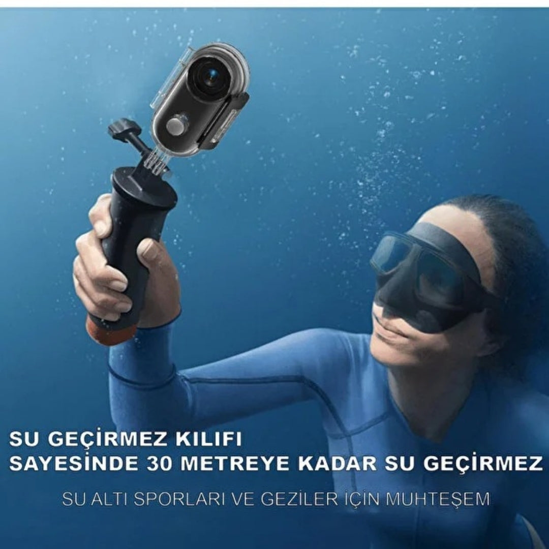 4K Aksiyon Kamerası – Su Geçirmez, Geniş Açı Lens, Tüm Montaj Aksesuarları Dahil