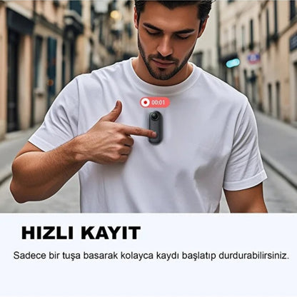 4K Aksiyon Kamerası – Su Geçirmez, Geniş Açı Lens, Tüm Montaj Aksesuarları Dahil